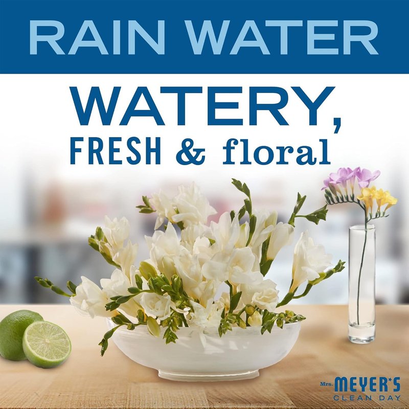 Mrs. Meyer's Liquid Hand Soap - Rainwater Scent | 33 oz Refill & 12.5 oz Bottle Set