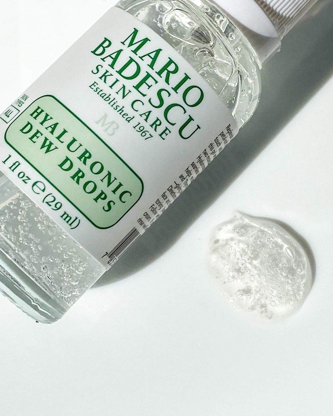 Mario Badescu Hyaluronic Dew Drops for All Skin Types – Hydrating Gel-Serum Hybrid with Sodium Hyaluronate, Niacinamide & Botanical Extracts for a Dewy, Glass-Like Glow – 1 Fl Oz