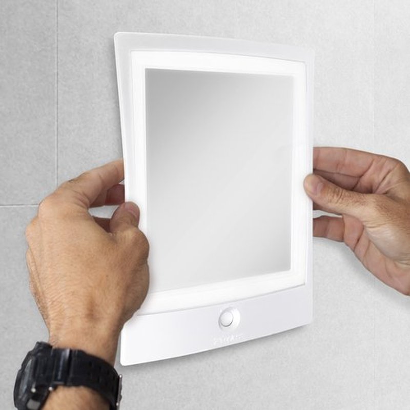Zadro Rechargeable Led Lighted Fogless Shower Shaving Mirror, White, 1 Count (ZWTAR20W)