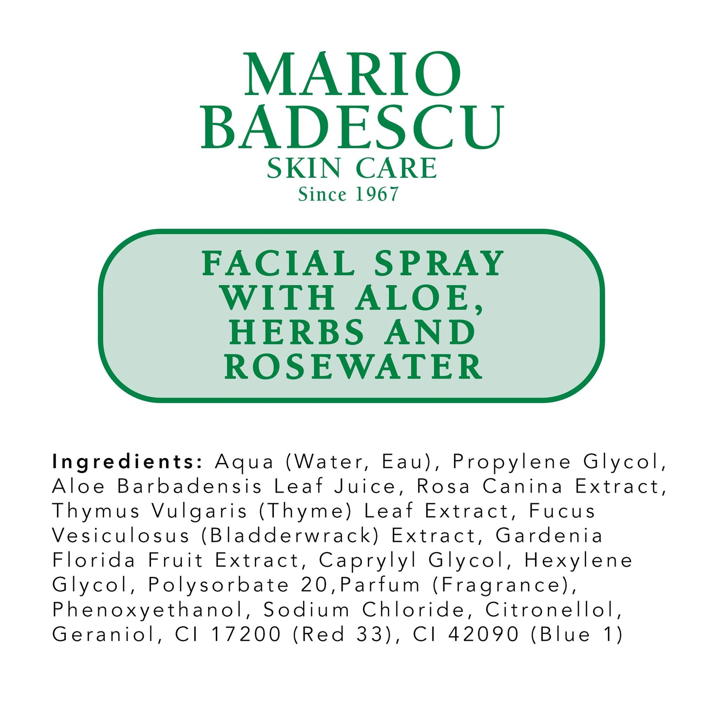 Mario Badescu Facial Spray with Aloe, Herbs and Rose Water for All Skin Types, Face Mist that Hydrates, Rejuvenates & Clarifies, 4 FL OZ & 2 FL OZ Combo