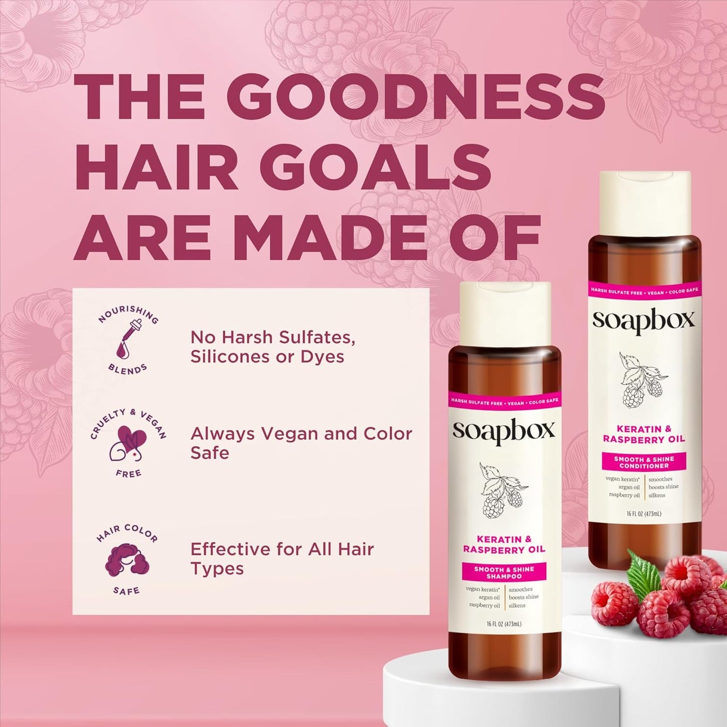 Soapbox Argan Oil with Shea Butter Conditioner, Volumizing, Vegan, Color Safe, Sulfate & Silicone Free Hair Conditioner, 16oz, Pack of 3