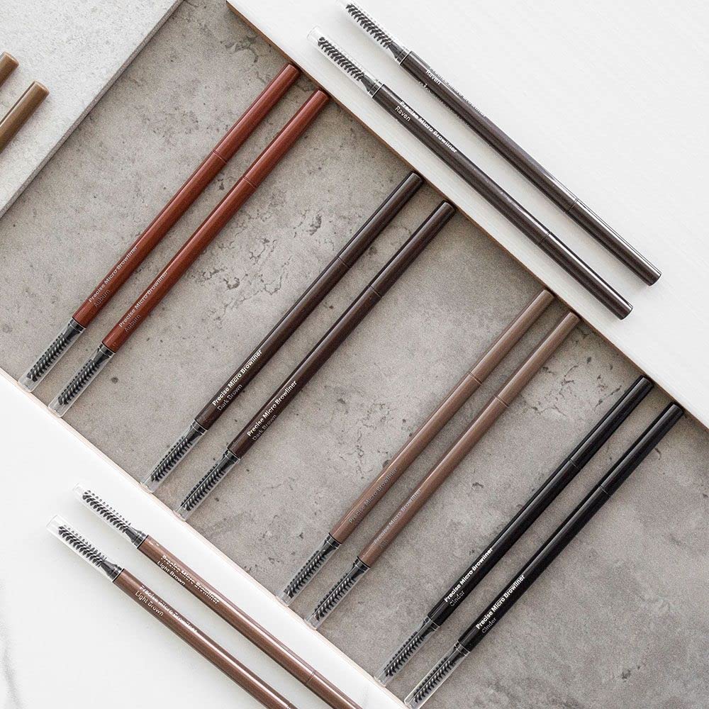 Glo Skin Beauty Precise Micro Browliner | Long-Lasting, Wax-Based Formula Glides On Skin and Shapes Your Brows, (Raven)