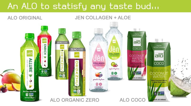 ALO Aloe Vera Juice Drink | BLUE - Aloe Vera + Blueberry | 16.9 fl oz, Pack of 12 | Plant-Based Drink with Real Aloe Pulp