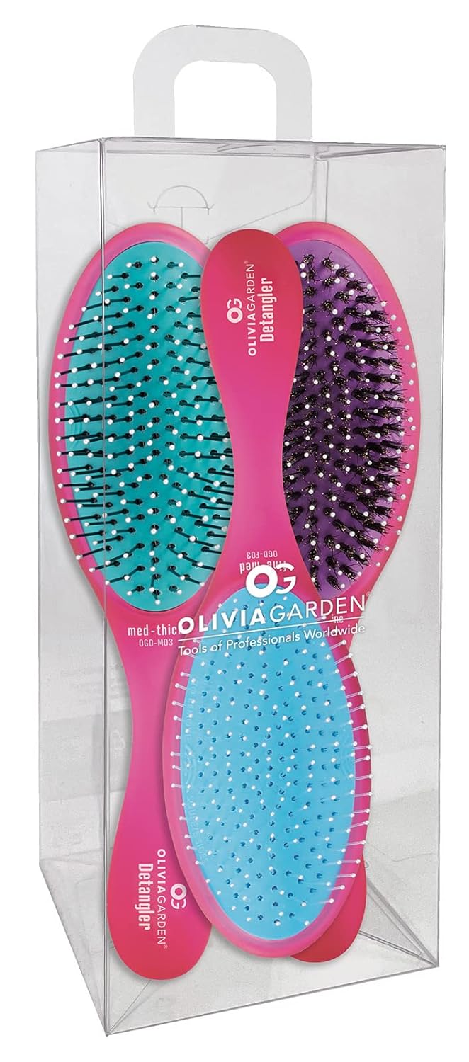 Olivia Garden OG Detangler Brush - Scalp-Massaging, Easy-Clean Design for All Hair Types