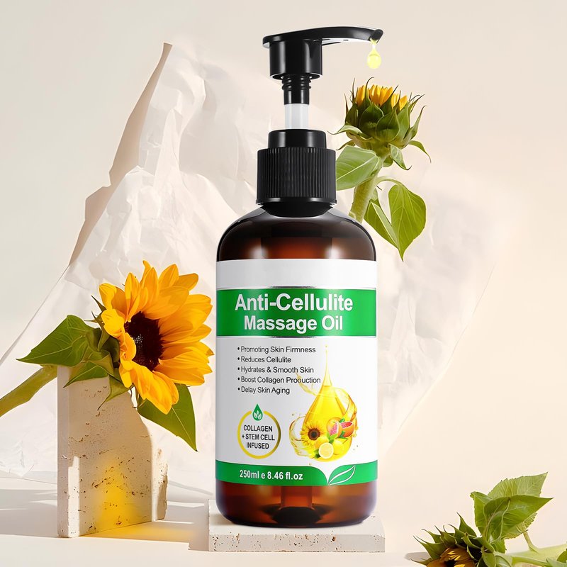 Body Oil Naturals Anti Cellulite Massage Oil, for Skin Tightening, Massage Oil for Massage Therapy Assists with Firming, Moisturizes Skin -8.46 fl.oz