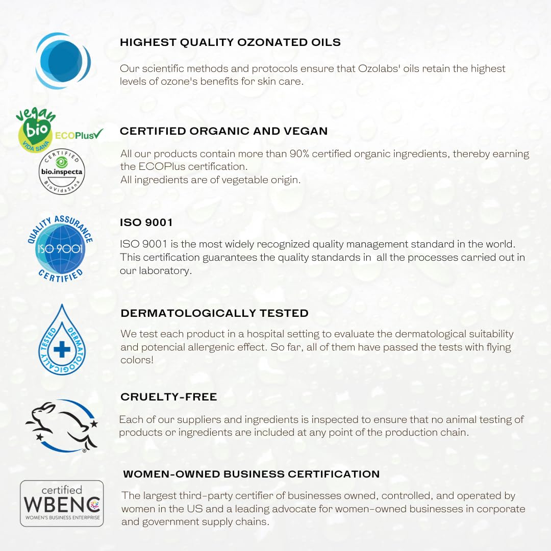 OZOLABS | ANTI-AGING EYE CONTOUR CREAM | With the benefits of certified organic ozonated oils | ISO 9001 | 0.5 fl. oz.