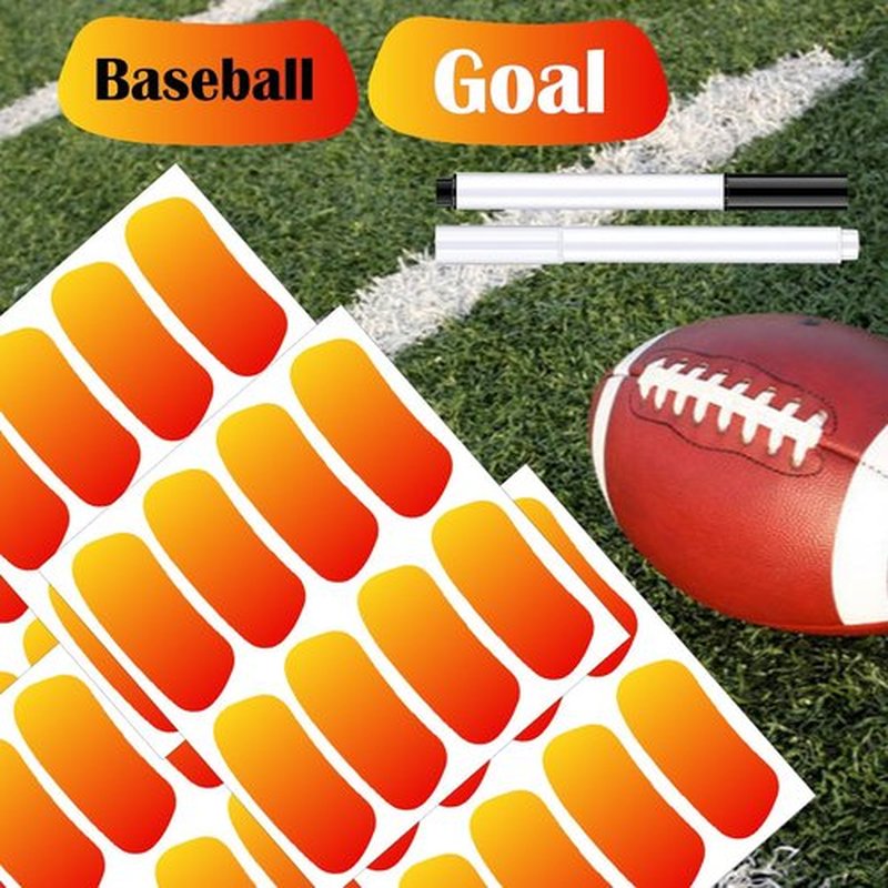 Sports Under Eye Black Strips Stickers 120 pcs Gradient Color Change Eye Strips Baseball Football Softball Lacrosse Fans Eye Black Stickers for Themed Party Game Day Supplies (Orange)