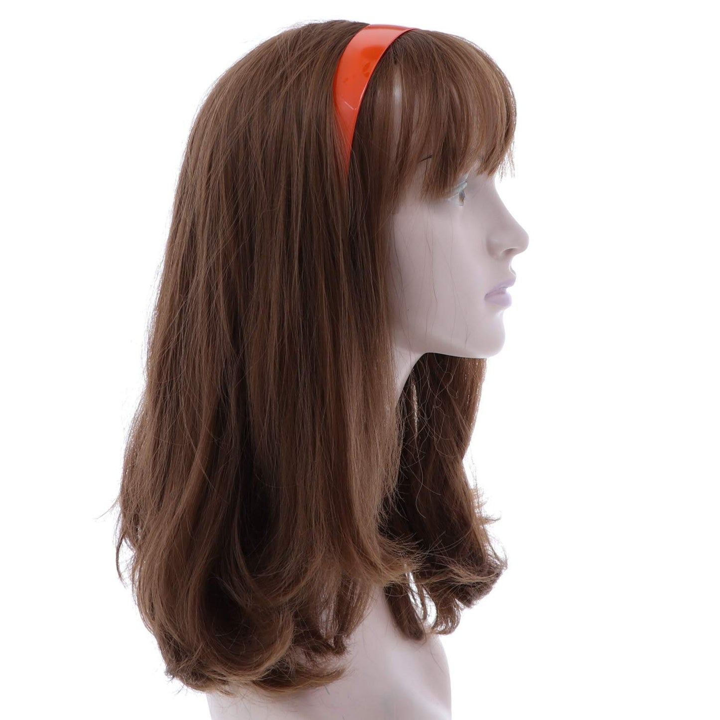 One Dozen 1 Inch Orange Plastic Headbands with Teeth for Women and Girls (Motique Accessories)