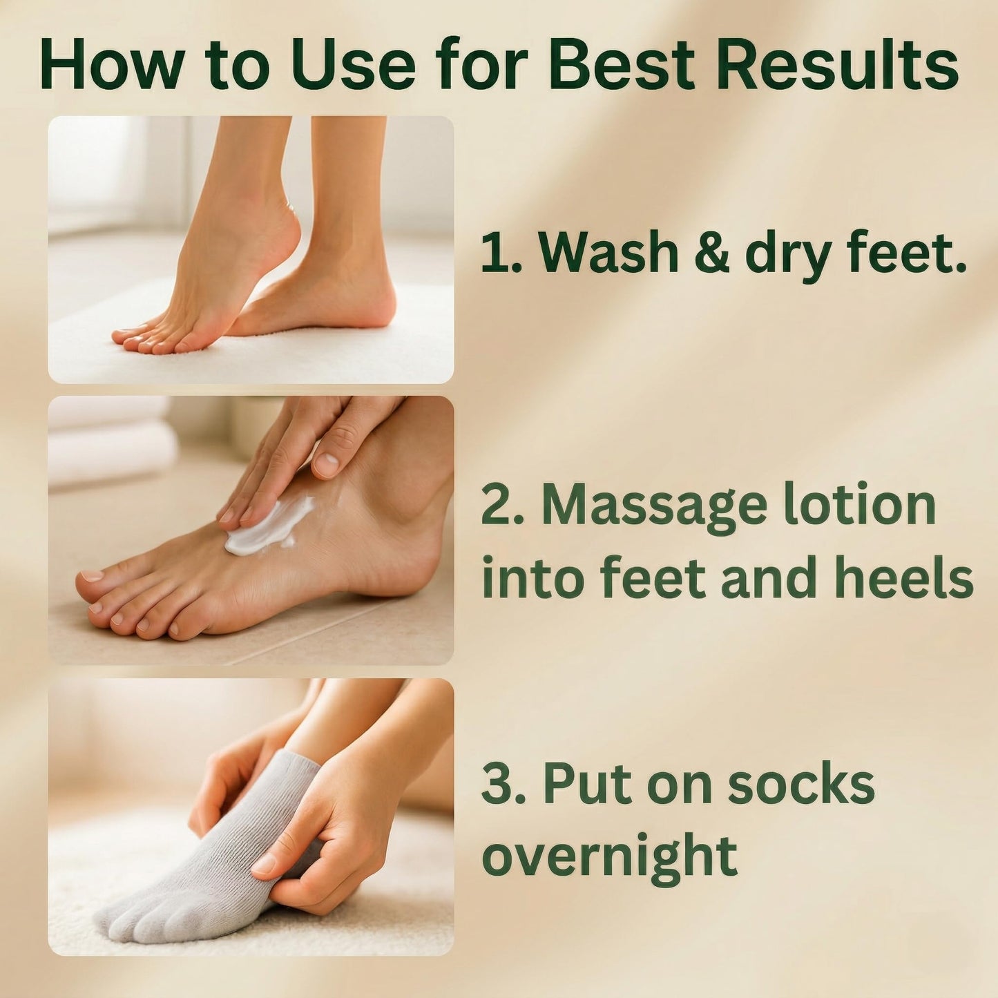 Natural Escapes Peppermint Foot Cream for Dry Feet & Cracked Heels, 8 oz