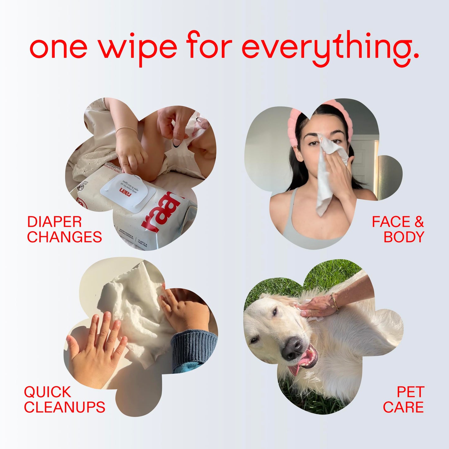 Raan, 100% Cotton TRAVEL PACK Baby & Toddler Wipes, Unbleached, 99% Purified Water, Unscented, EWG verified, Made for Sensitive Skin, Extra Soft and Durable, 12 PACK, 120 Count