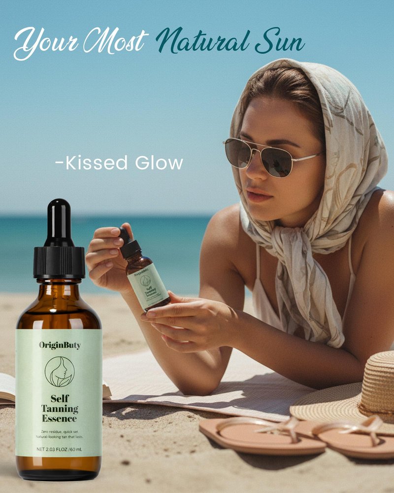 Face Tanning Drops, 2.03 fl oz DHA Self Tanning Drops with Glycerin, No Dye No Staining, No Lotion Mixing Needed, Natural Long-Lasting Glow Up to 6+ Days, Easy to Use Self Tan Drops (Natural Bronze)