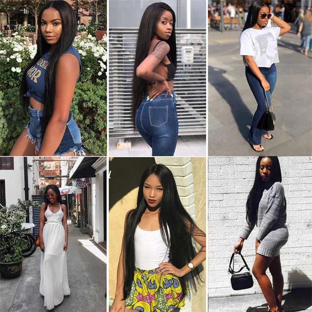 MIRONICA Straight Human Hair Bundles 10 Inch 12A Brazilian 1 Bundles Human Hair 100% Unprocessed Virgin Hair Double Machin Weft for Black Women Natural Black Color Hair Extensions