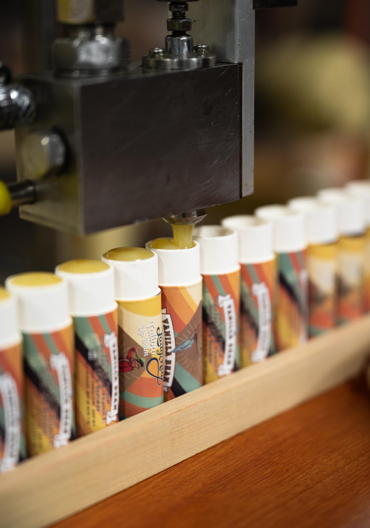 Lady May Tallow Beef Tallow Lip Balm - All Natural Beef Tallow Balm Made with Beeswax, Jojoba Oil & Vitamin E for Lip Repair and Hydration - Nothing Artificial, USA Made (Vanilla Bean)