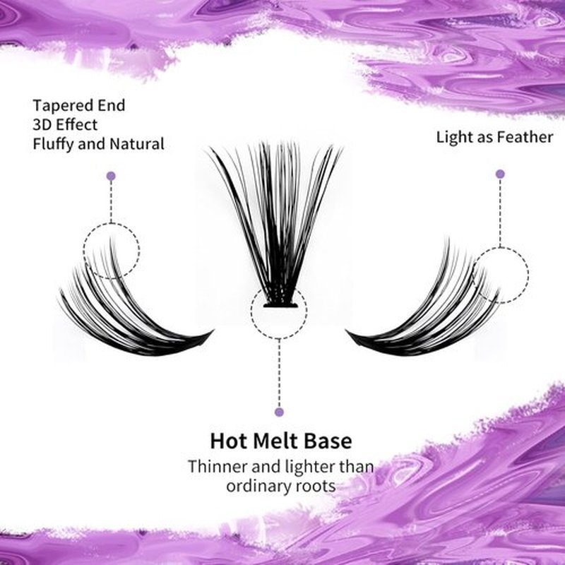 Individual Cluster Lashes 30D/40D Mixed Natural Eyelash Clusters C/D Curl 0.07mm Matte Black Soft 16-20mm DIY Individual Eyelashes Cluster Lashes Extension By Wendy Lashes (30/40D-D,16-20mm Mixed)