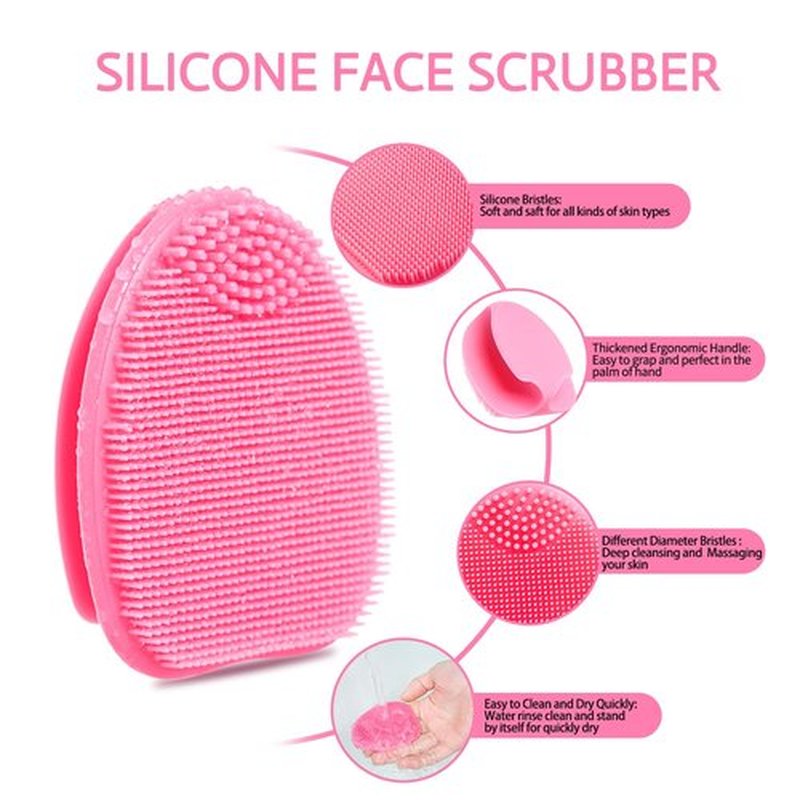 Silicone Face Scrubber,2 Pack Face Scrubber for Women Men, Facial Cleansing Brush Face Exfoliator Scrubber Brushes for Facial Cleansing Exfoliating Blackhead Removing Acne Pore Face Massaging