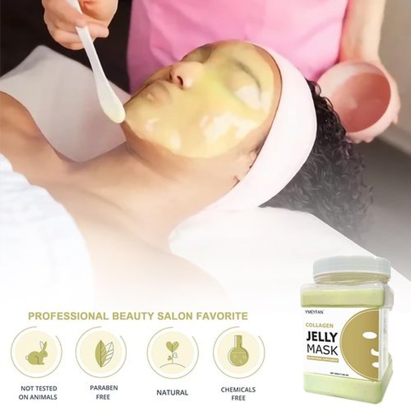 YMEYFAN Jelly Mask Powder for Facials Professional - Collagen Firming & Moisturize Face Mask Skin Care, Anti-Aging Hydro Jelly Mask, Peel Off Jelly Masks for Spa, 17.6 Fl Oz
