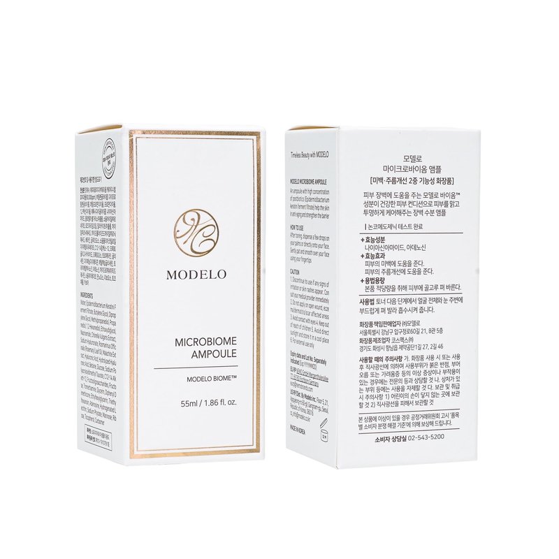 MODELO Microbiome Ampoule, 8% Microbiome Complex, Hydrating & Soothing Face Serum, Korean Skincare, 1.86 fl.oz.