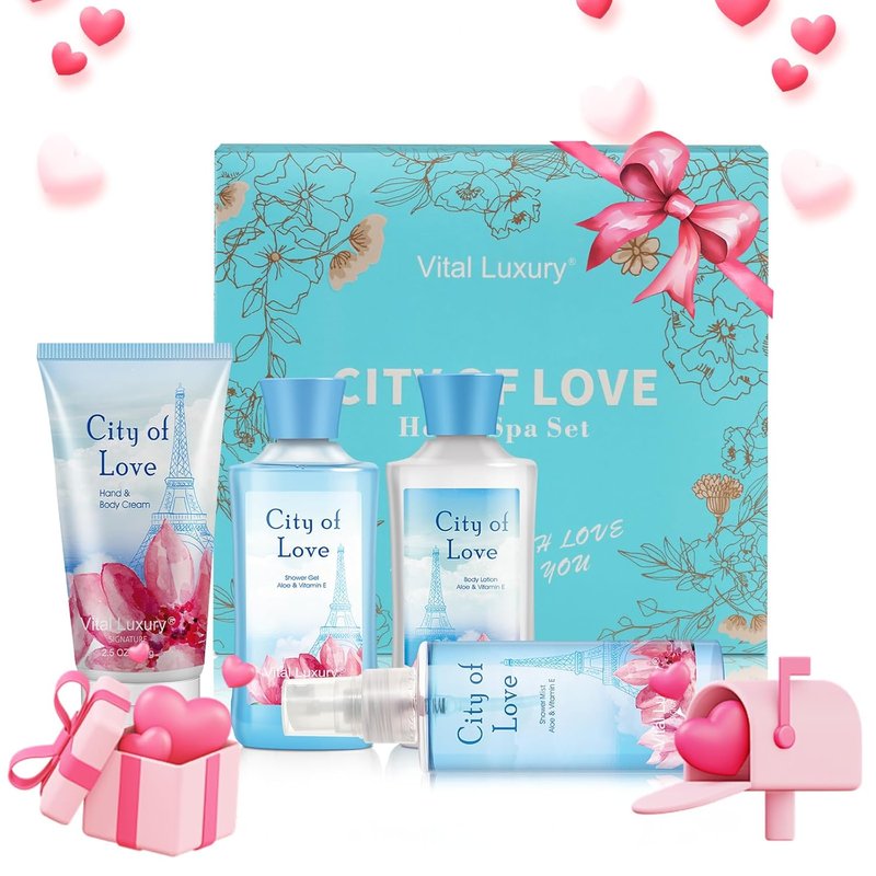 Bath & Body Kit - Ideal Skincare Gift Set | 3 Fl Oz Body Lotion, Shower Gel, Cream & Fragrance Mist