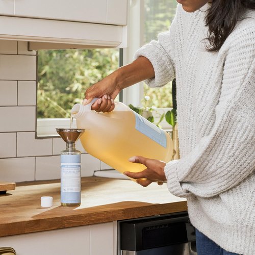 Dr. Bronner’s - Pure-Castile Liquid Soap (Baby Unscented, 1 Gallon) - Made with Organic Oils, 18-in-1 Uses: Face, Hair, Laundry and Dishes, For Sensitive Skin and Babies, No Added Fragrance, Vegan