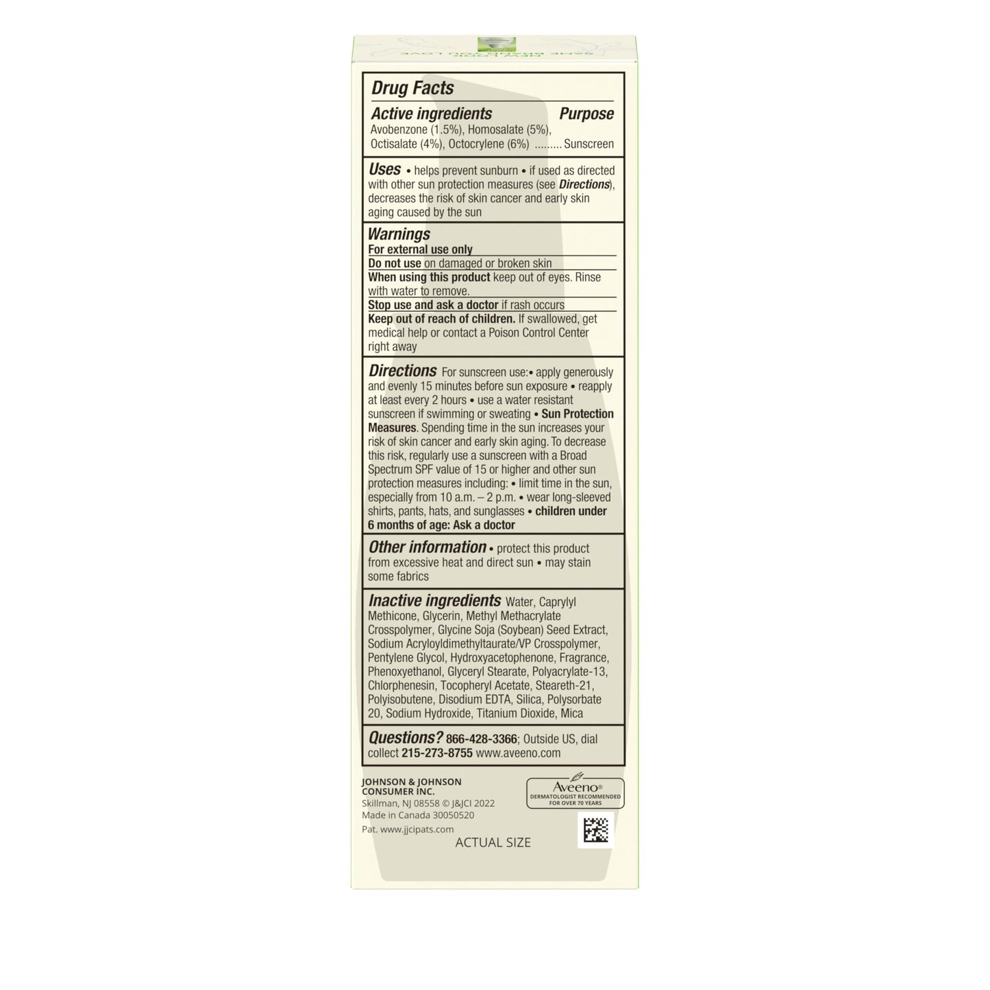 Aveeno Skincare Bundle, Positively Radiant Daily SPF 30 Facial Sunscreen Moisturizer + Soy, 2.3 fl. oz, & Travel Size Daily Moisturizing Cream for Body, Face, & Hands, 0.8 oz, Two Pack, 2 Items