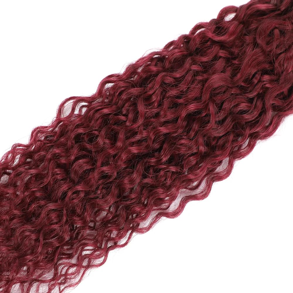 18 20 22 Inch Vinmdonm 99J Human Hair Bundles Burgundy Kinky Curly Human Hair Bundles Brazilian Red Bundles Human Hair Unprocessed Virgin Hair 3 Bundles 99J Kinky Curly Bundles Hair Weave
