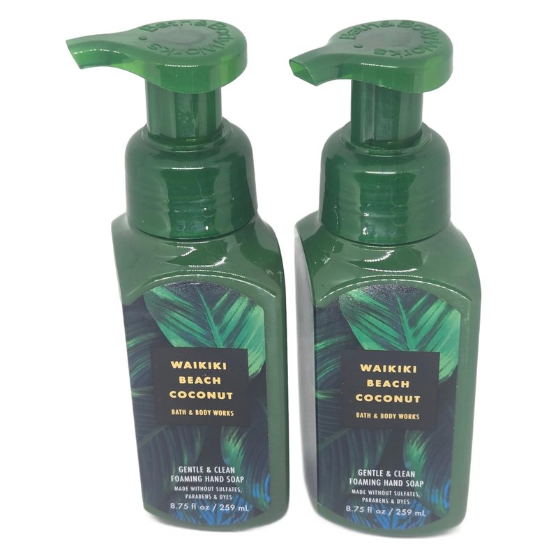 Bath & Body Works Gentle Foaming Hand Soap 8.75 Ounce 2-Pack (Waikiki Beach Coconut)
