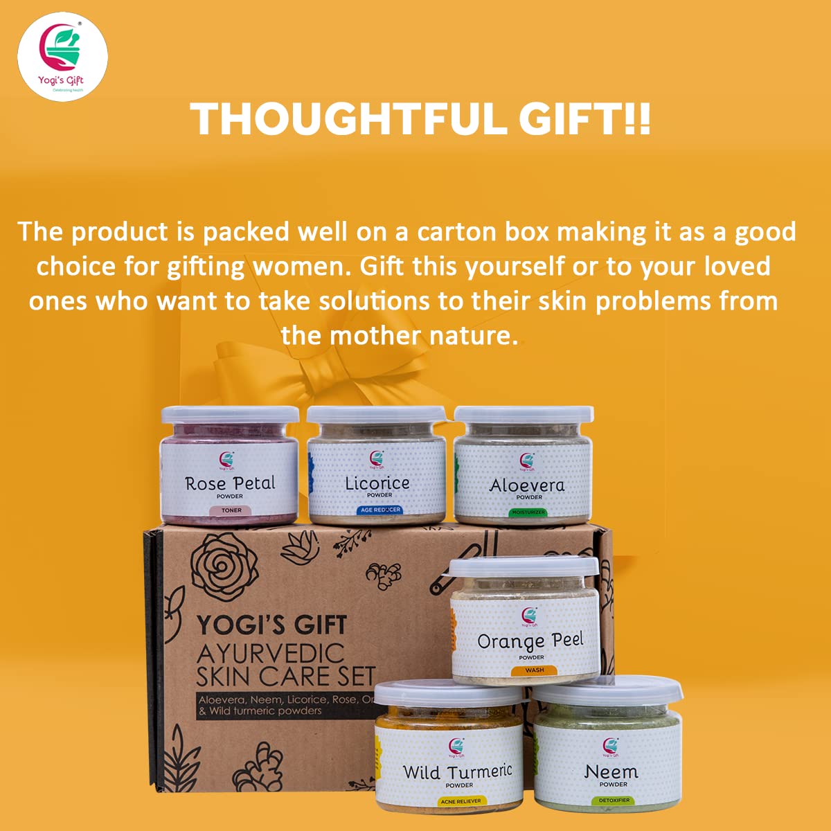 Ayurvedic Skin Care Sampler | Six Powders in One Pack | Aloe Vera Powder, Rose Powder, Wild Turmeric Powder, Licorice Powder, Neem Powder & Orange Peel Powders 1oz Each | Soap Making Ingredient