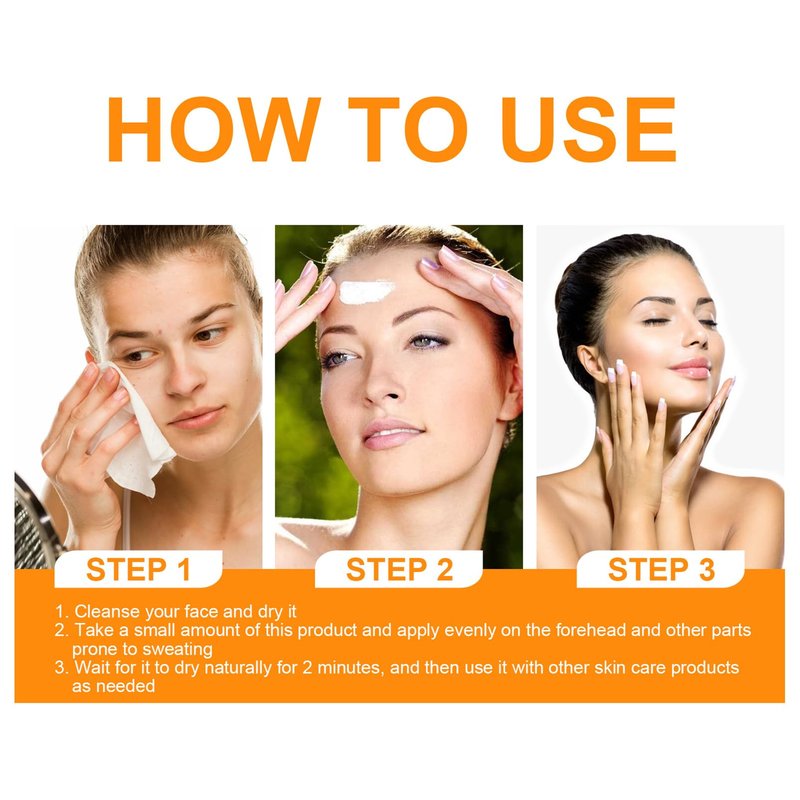 Face Antiperspirant, Face Sweat Blocker, Discourage Sweat, Lotion for Cheek, Body, Forehead, and Scalp Dry, Excessive Hyperhidrosis, Oily Skin Control (1PCS)