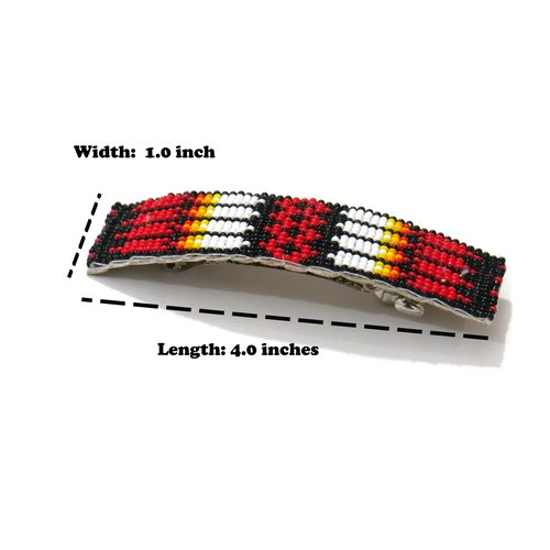 Beaded Hair Clips Native American Style Handmade Collection (pattern 11)
