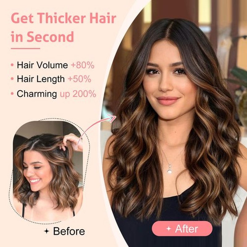 KUIRAN Hair Extensions, Clip in Hair Extensions 12" Short Curly Wavy Blonde Hair Extensions 4PCS Hair Extensions Invisible Lace Weft Natural Soft Hairpieces for Women - Medium Golden Blonde