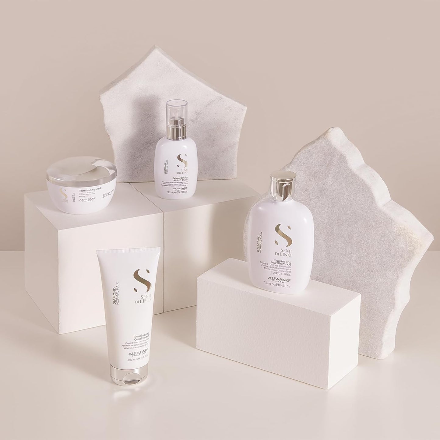 ALFAPARF MILANO Semi Di Lino Diamond Illuminating Conditioner - Moisturizing Conditioner For Normal and Color Treated Hair - Sulfate & Paraben Free Professional Hair Care