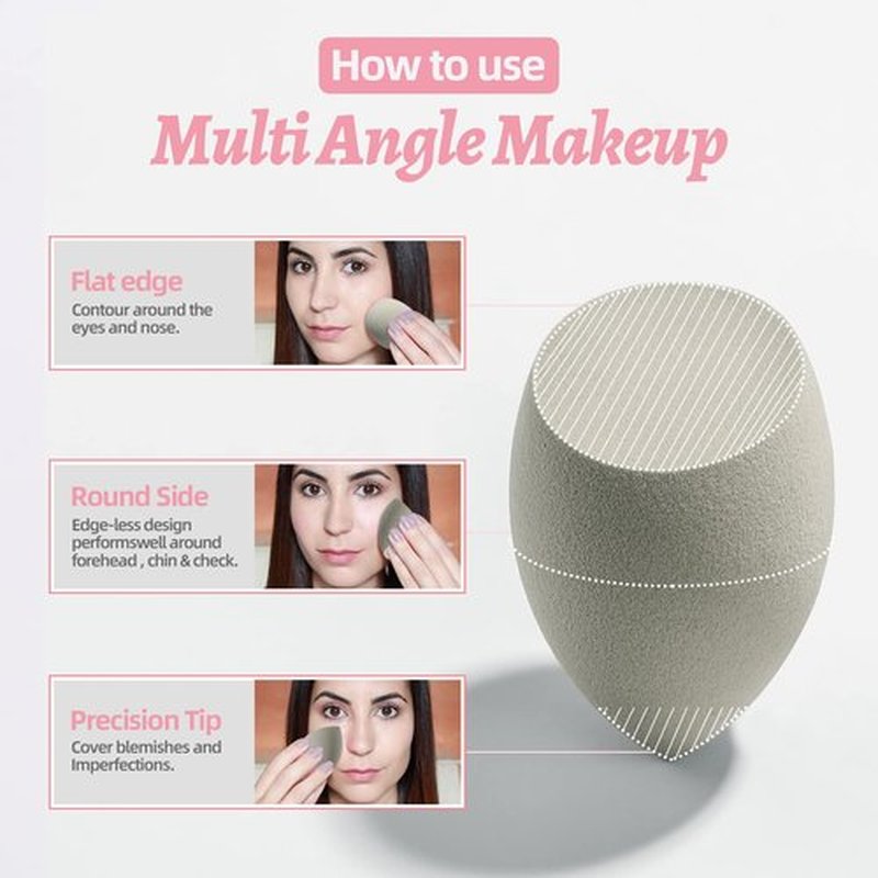Makeup Sponge Set BS-MALL Blender Sponges 7 Pcs for Liquid, Cream, and Powder, Multi-colored with 1 Mini Makeup Sponge Pink (F-PinkGrey)