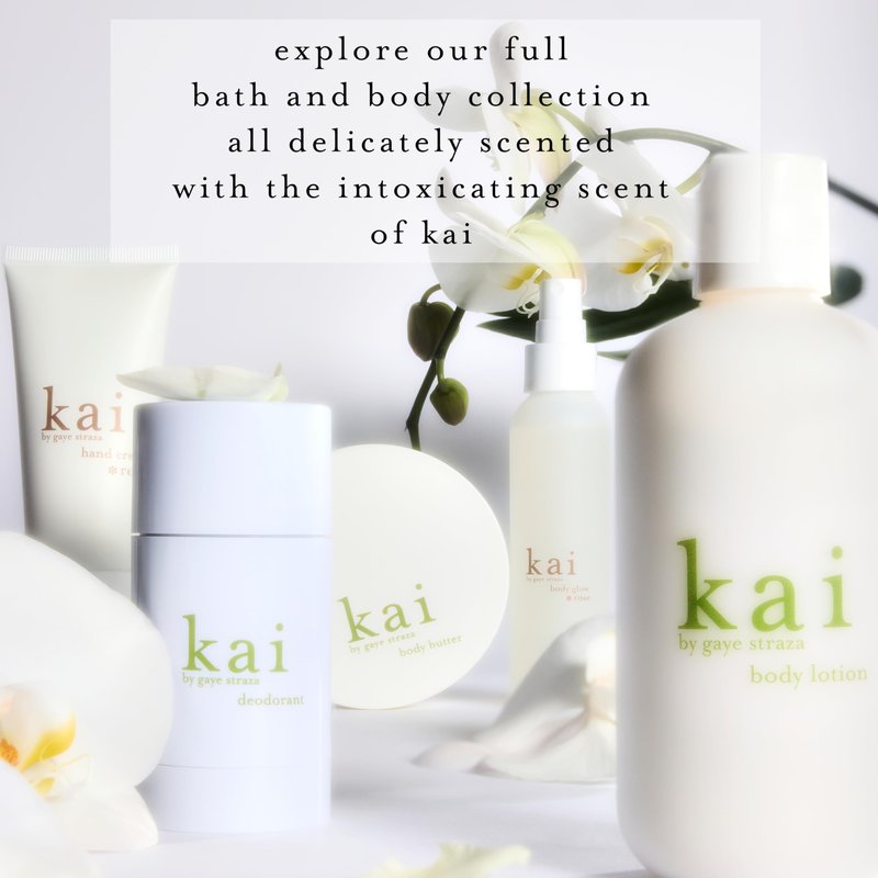 kai body glow, 4 Fl Oz, dry body oil with jojoba, chamomile, cucumber extracts, moisturizes and leaves a radiant glow with a fresh + clean fragrance, vegan, cruelty free, made in the usa