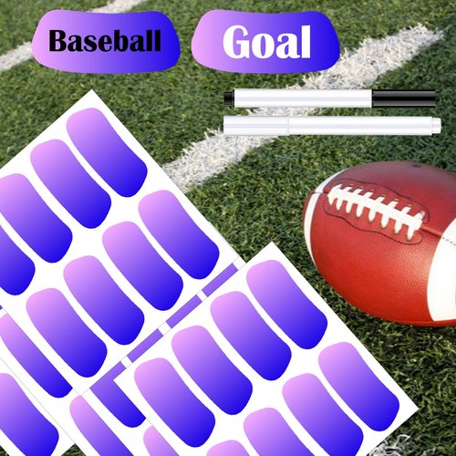 Sports Under Eye Black Strips Stickers 120 pcs Gradient Color Change Eye Strips Baseball Football Softball Lacrosse Fans Eye Black Stickers for Themed Party Game Day Supplies (Purple)