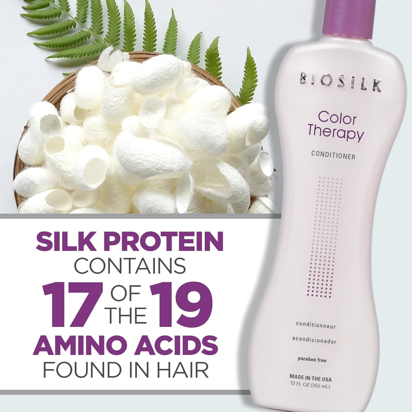 Biosilk Color Therapy Conditioner, Replenishes Moisture While Protecting Color, Enhances Vibrancy & Shine, Sulfate, Paraben, & Cruelty-Free, 34 Oz