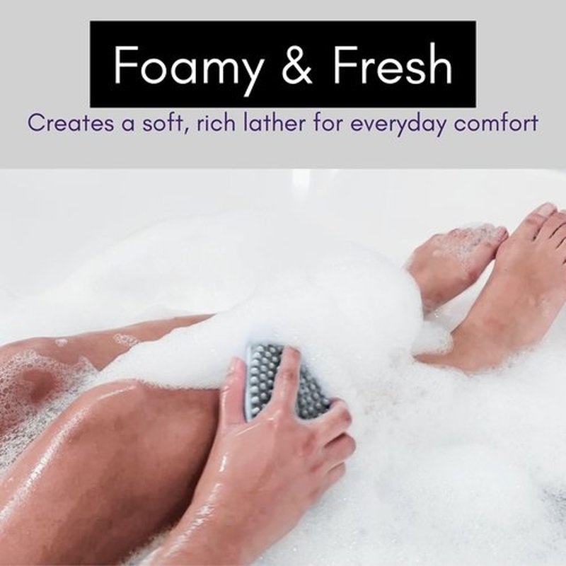 Avilana Silicone Exfoliating Body Scrubber – Dual-Sided Silicone Loofah for Shower, Body Scrubber for Men & Women, Gentle Loofa Alternative, Easy-to-Clean Silicone Body Scrubber (S3-Black)