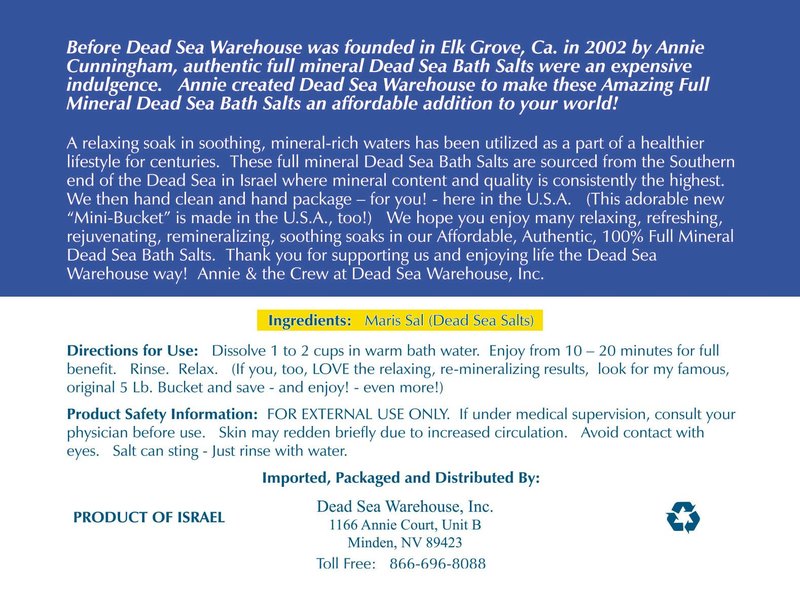 Dead Sea Warehouse - Dead Sea Salts for Soaking - 100% Dead Sea Mineral Bath Salts - Great for Soothing Muscles Aches, Relaxation, Alleviate Skin Issues - Unscented - 2 lbs - (2 Pack)