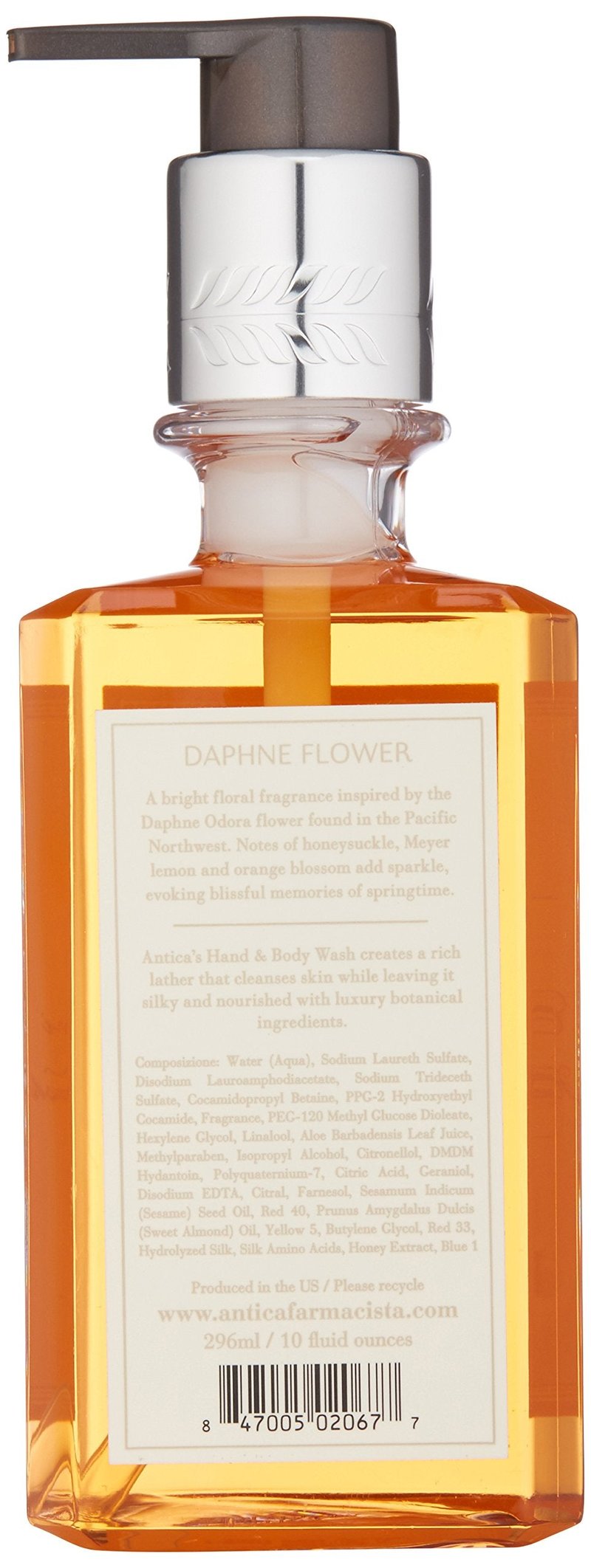 Antica Farmacista Hand & Body Wash - Luxury Nourishing Body Wash - Hydrating Hand Cleansing Wash - Bath & Body Gift - Daphne Flower, 10 fl oz