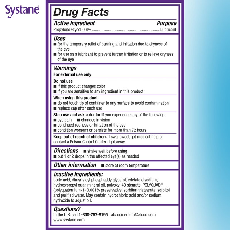 Systane Balance Lubricant Eye Drops, Restorative Formula, Twin pack, 0.33 Fl Oz (Pack of 2)