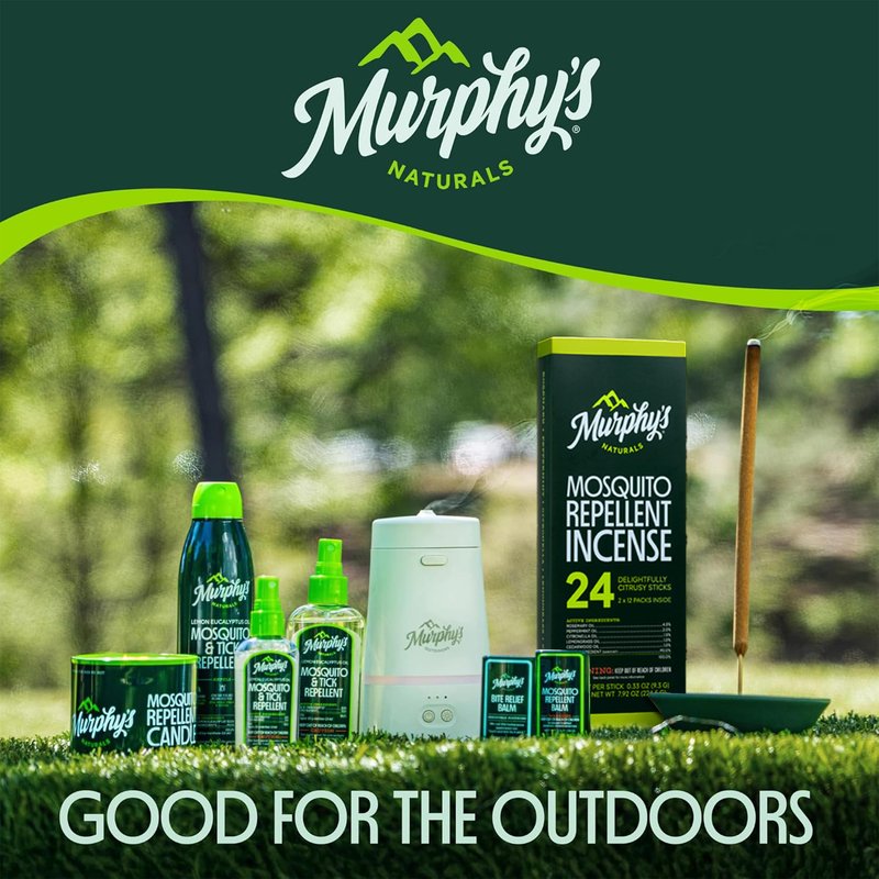 Murphy's Naturals Mosquito Repellent Balm for Outdoor Patio, Hiking, Camping, Plant-Based with Cedarwood, Lemongrass & Rosemary, 2 oz