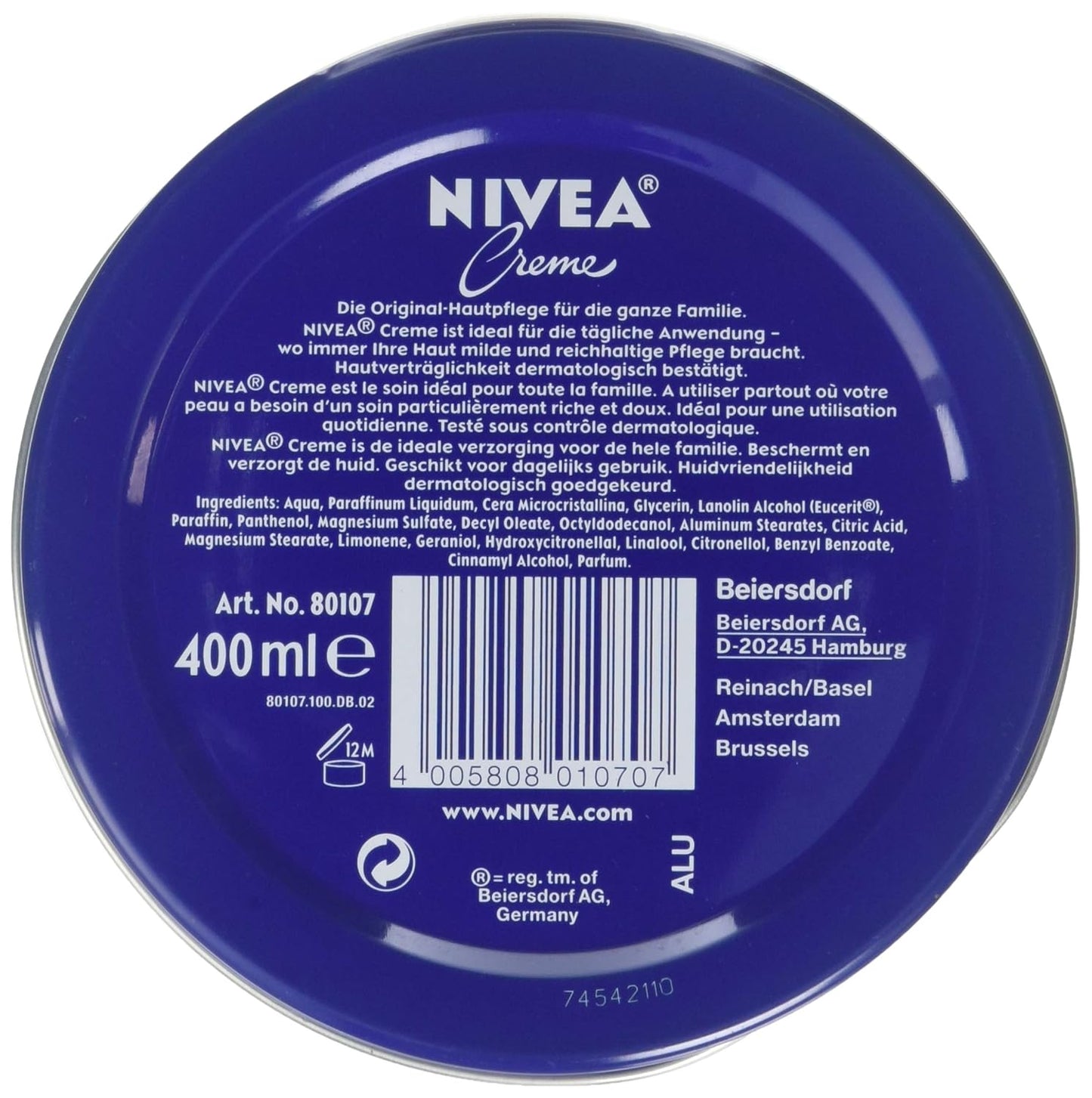 Genuine Authentic German Nivea Creme Cream, 8.45 Ounces,(Pack of 3)