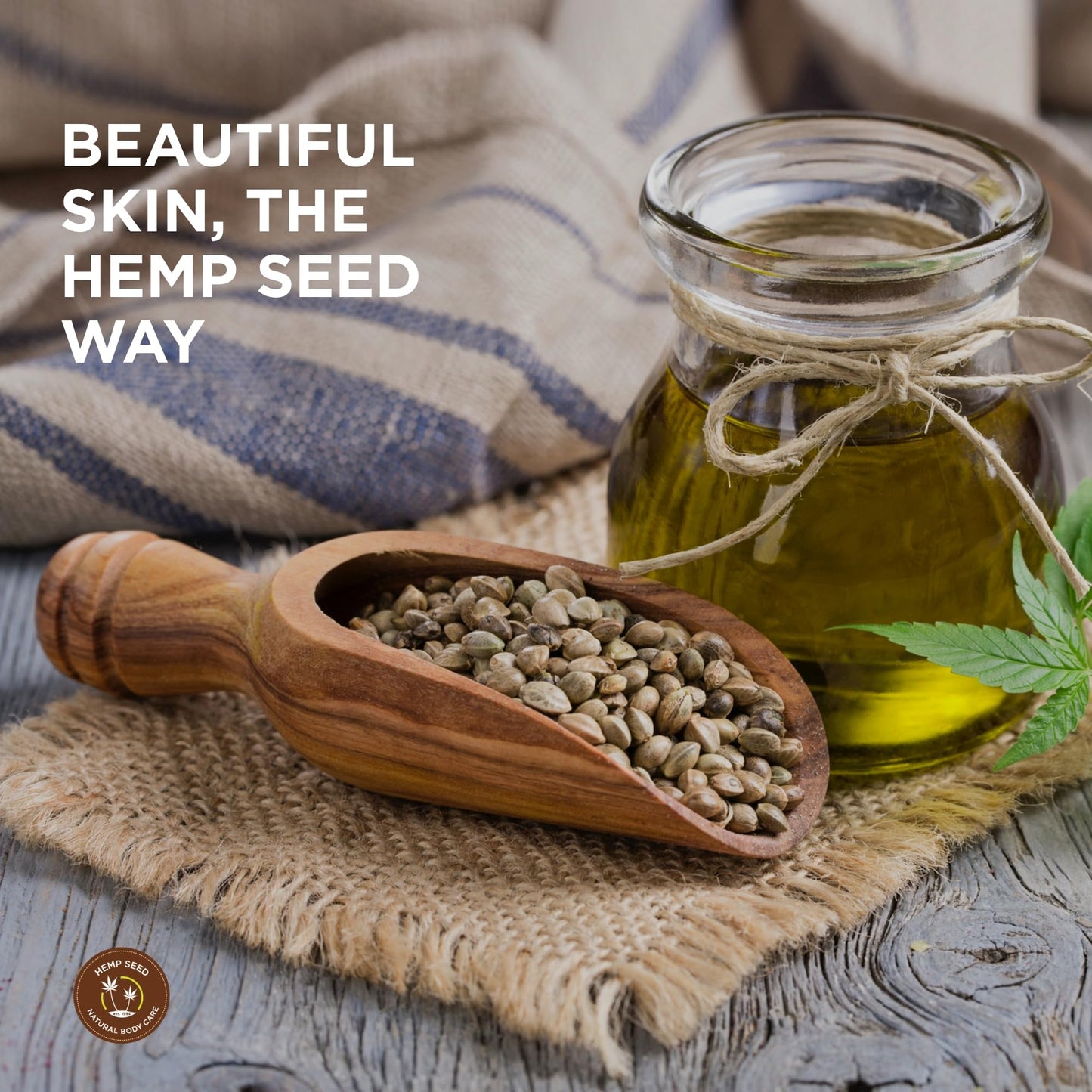 Hemp Seed Hand & Body Lotion, Beach Daze Scent - 16 oz. - Soothe Dry Skin - Argan Oil, Hemp Seed Oil - Light, Non-Greasy Formula - Vegan & Cruelty Free