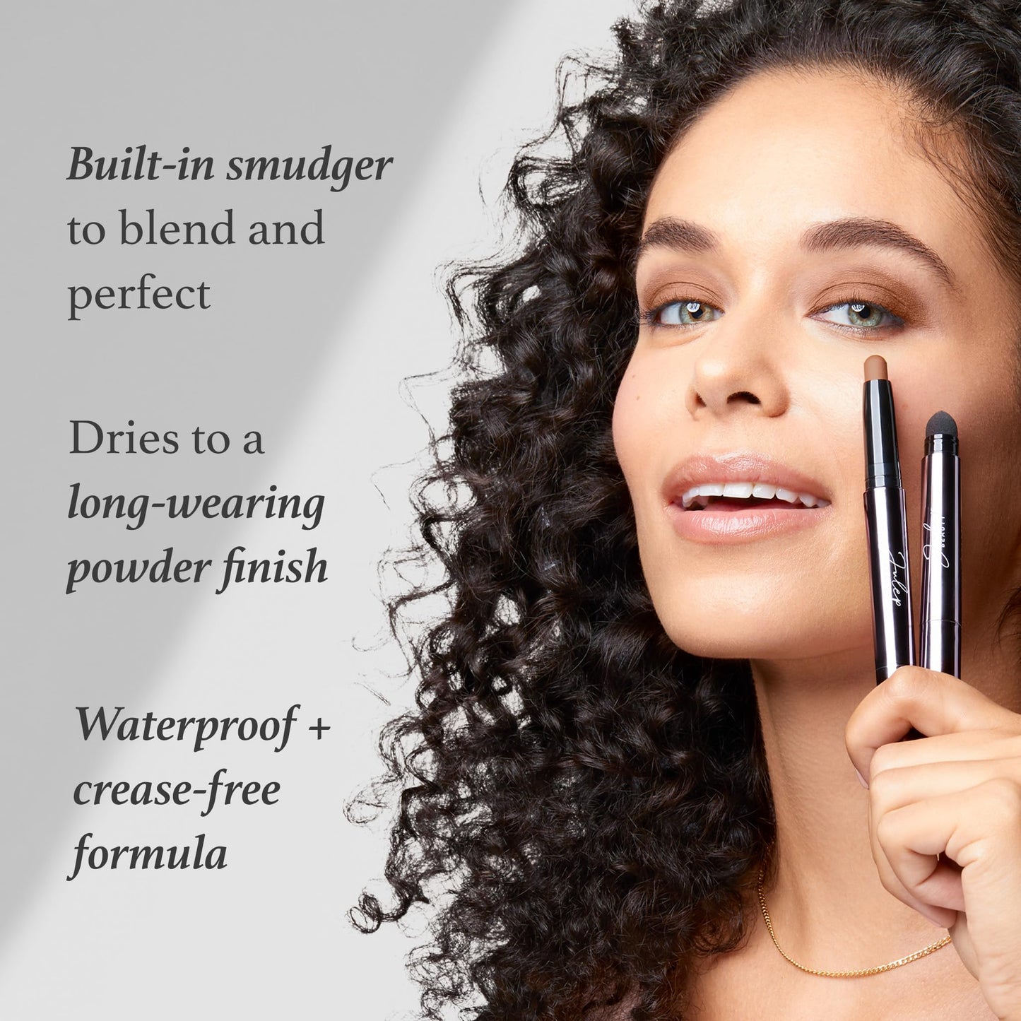 Julep Eyeshadow 101 Crème-to-Powder Waterproof Eyeshadow Stick – Smoky Amethyst Shimmer – Long-Lasting, Crease-Proof, Rich Purple Shimmer Cream Eyeshadow with Built-in Smudger
