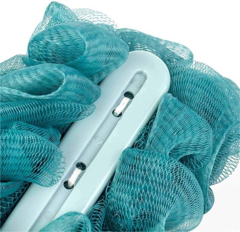 Arswin Back Scrubber for Shower,Loofah Long Handle Bath Body Brush,Soft Nylon Mesh Sponge for Shower,Loofah On a Stick for Men Women,Exfoliating Scrub Cleaning Luffa for Elderly(3-Pack,Blue)