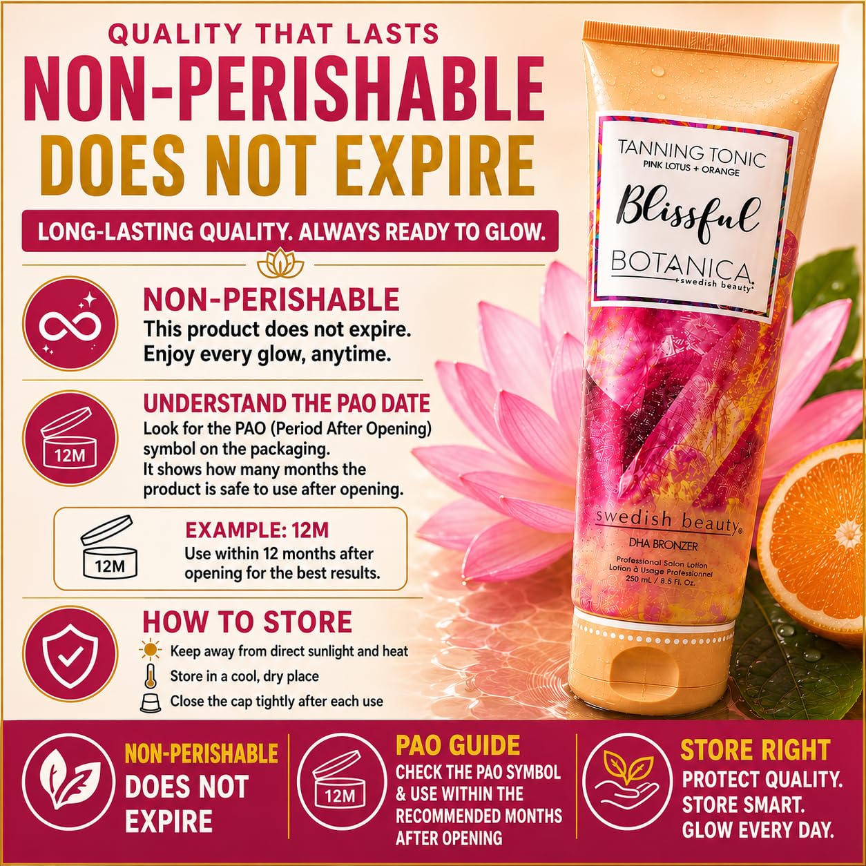 Swedish Beauty Blissful Botanica DHA Bronzer 8.5 ounce Tanning Bed Lotion