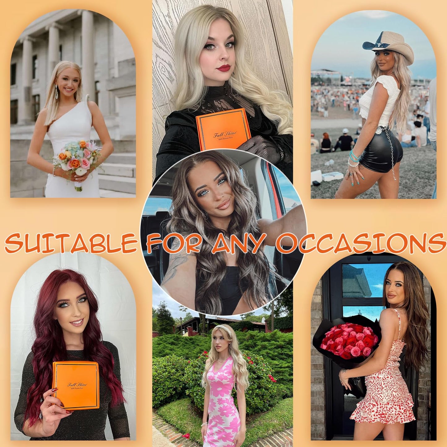 Full Shine Invisible Tape in Human Hair Extensions 14 Inch Double Sided Tape in Hair Extensions 50 Grams Seamless Tape in Hair Extensions Human Hair Color 10 Fading to 16 Highlight 16 20 Pcs for Women