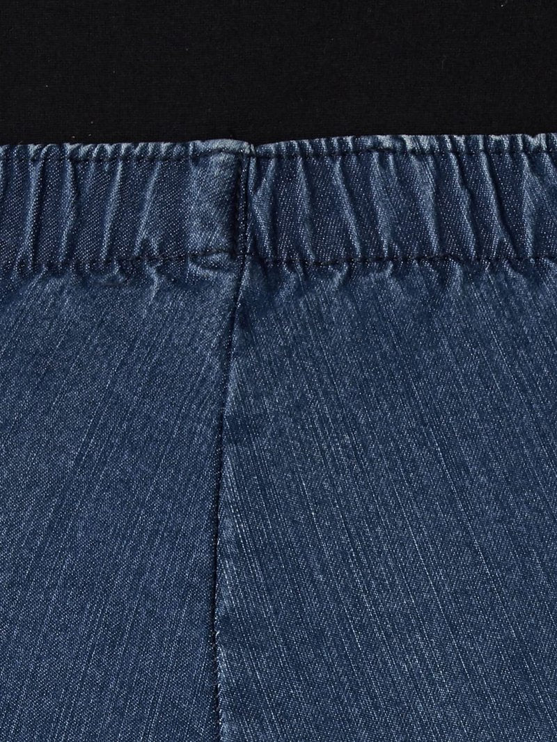 Chic Classic Collection womens Plus Cotton Pull-on Pant With Elastic Waist Jeans, Mid Shade Denim, 26 Petite US