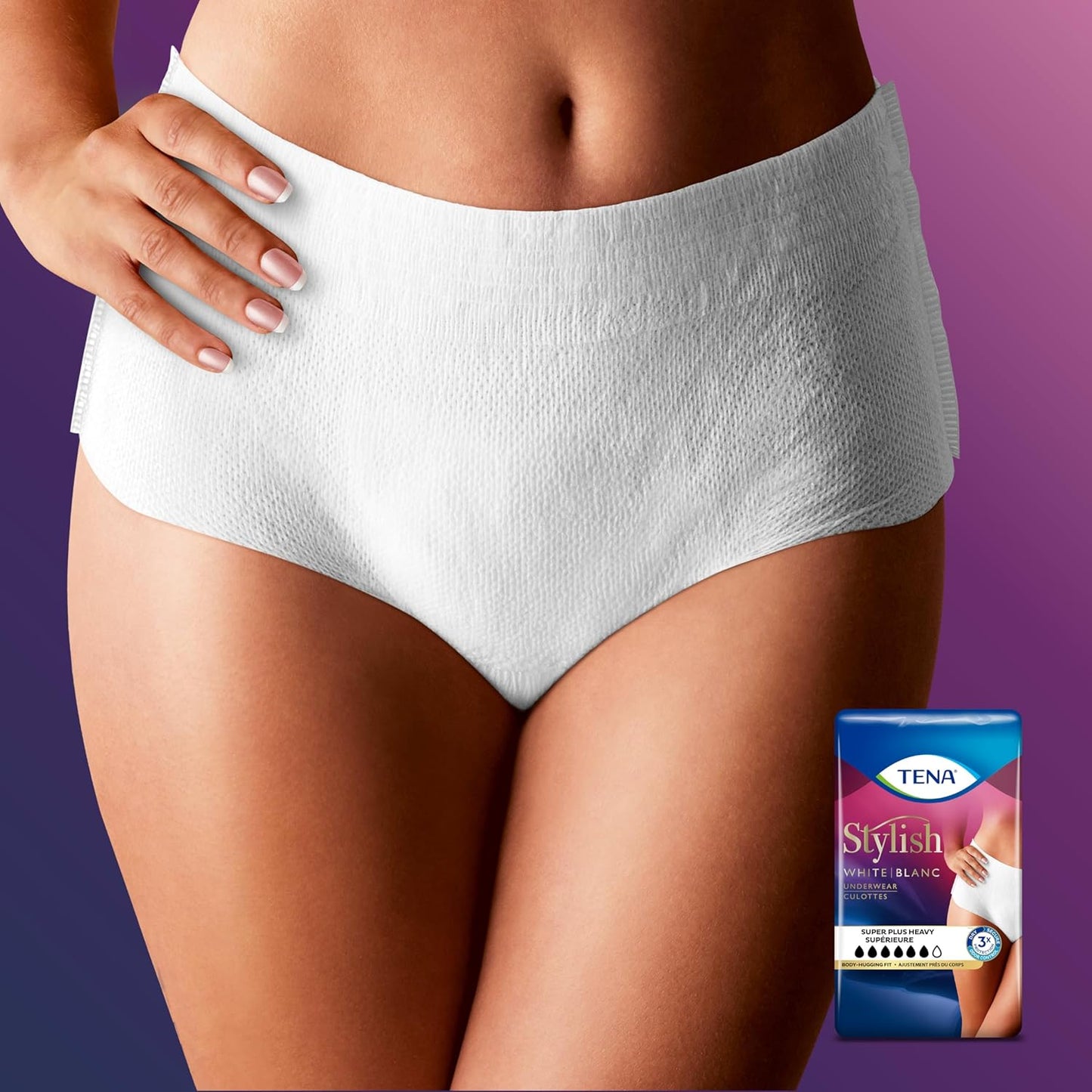 TENA Incontinence Underwear for Women, Super Plus Absorbency, Small/Medium, 18 Count