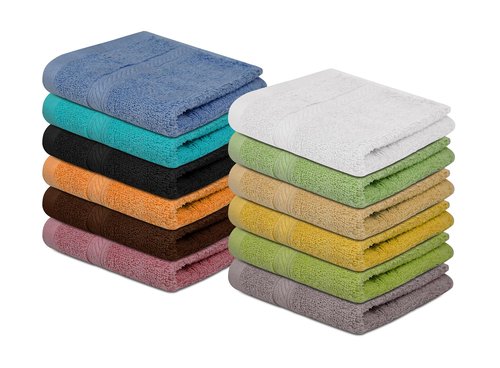 CH 100% Cotton Washcloths Pack of 12 - (12 x 12) - Ultra Soft Towels for Bathroom and Home, High Durability and Absorbency, Convenient and Stylish Wash Cloths - Multicolors