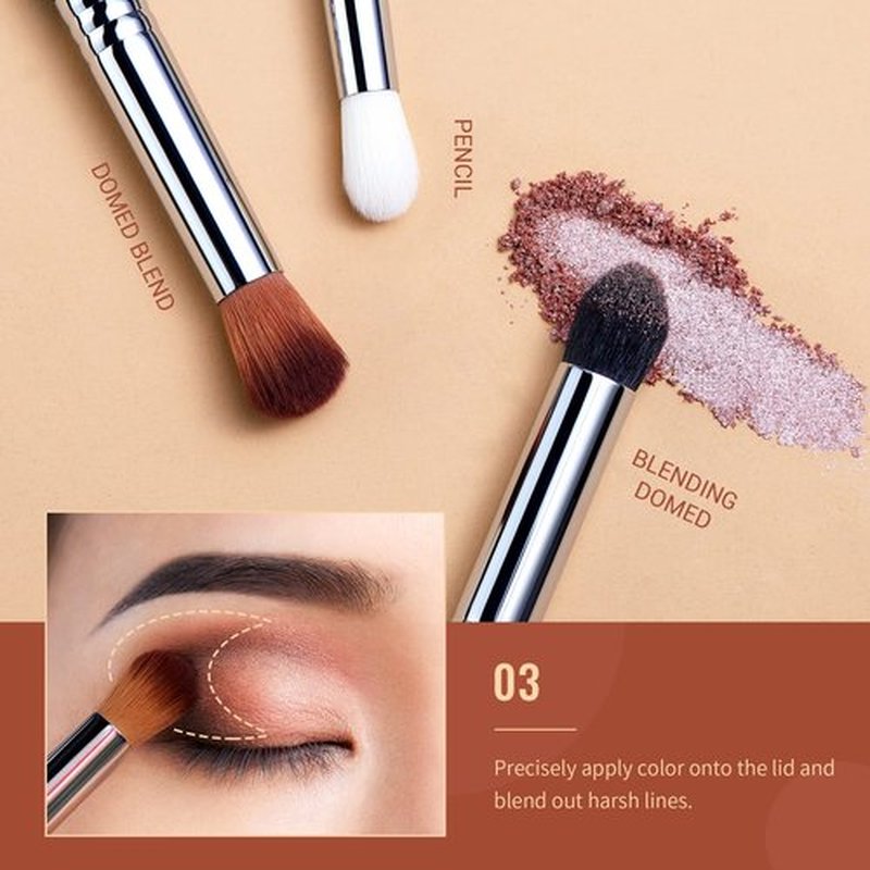Jessup Eyeshadow Brush Set Professional Eye Blending Brushes for Lid Small Fluffy Soft Eye Brushes 10pcs, T331